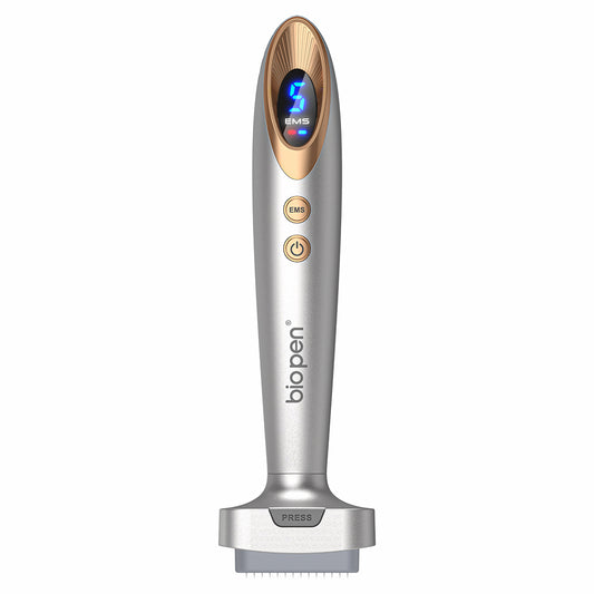 Bio Pen Bio 6 microneedling-Stift mit EMS und LED-Anzeige – fortschrittliches Werkzeug zur Hautverjüngung, verbesserten Absorption und professioneller Gesichtsbehandlung.