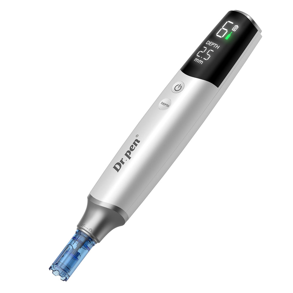 Dr. Pen M9 Dermapen mit digitalem Display, einstellbarer Nadeltiefe und Nadelkartusche für fortschrittliche microneedling und Hautverbesserung.