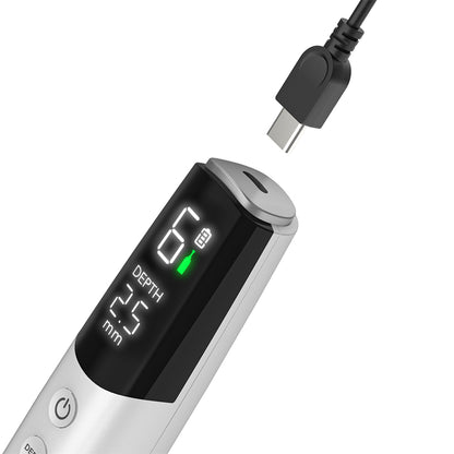 Dr. Pen M9 mit USB-C-Ladung, digitalem Display und einstellbarer Nadeltiefe für kabellose microneedling.